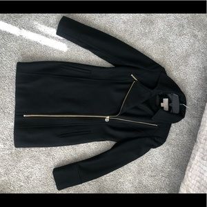 Michael Kors Black Wool Pea Coat